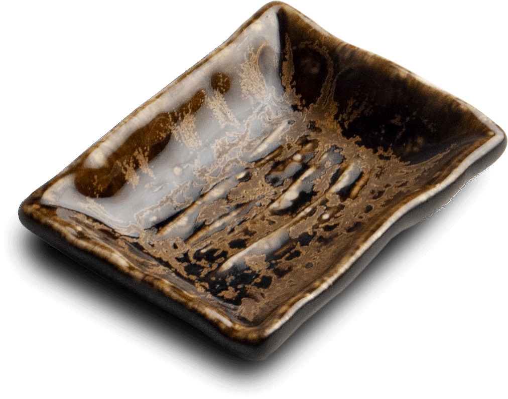 Sojasoßenschale Gold-Braun