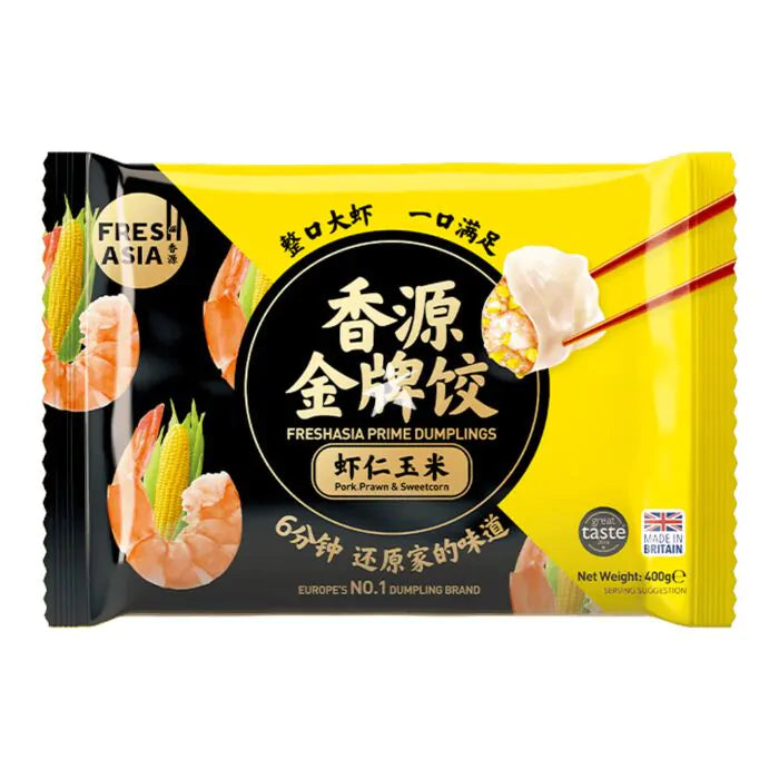 FRESH ASIA Dumplings Schwein, Schrimp & Mais 400g
