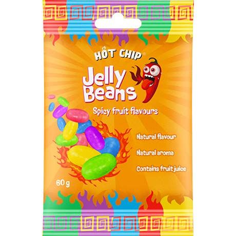 HOT CHIP Jelly Beans Würzige Früchte 60g