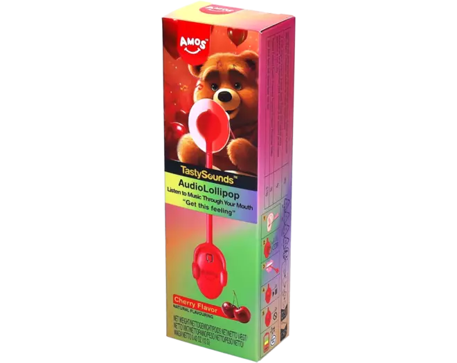 TASTY SOUNDS Lutscher mit Kirschgeschmack und Musik – Hol dir das Gefühl 12g