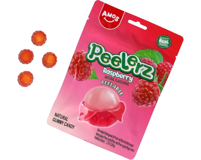 AMOS Peelerz Gummibärchen Himberre 65g