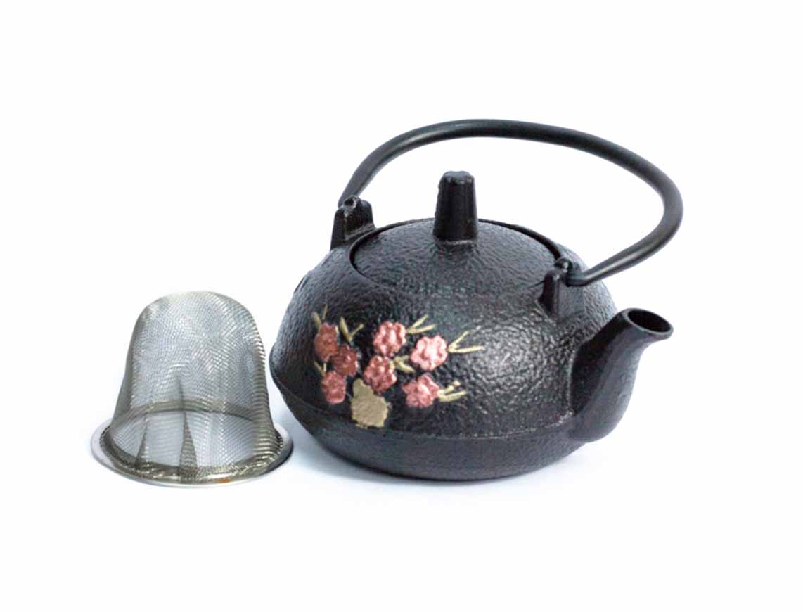 Gußeiserne Teekanne schwarz,grün,rot_250ml