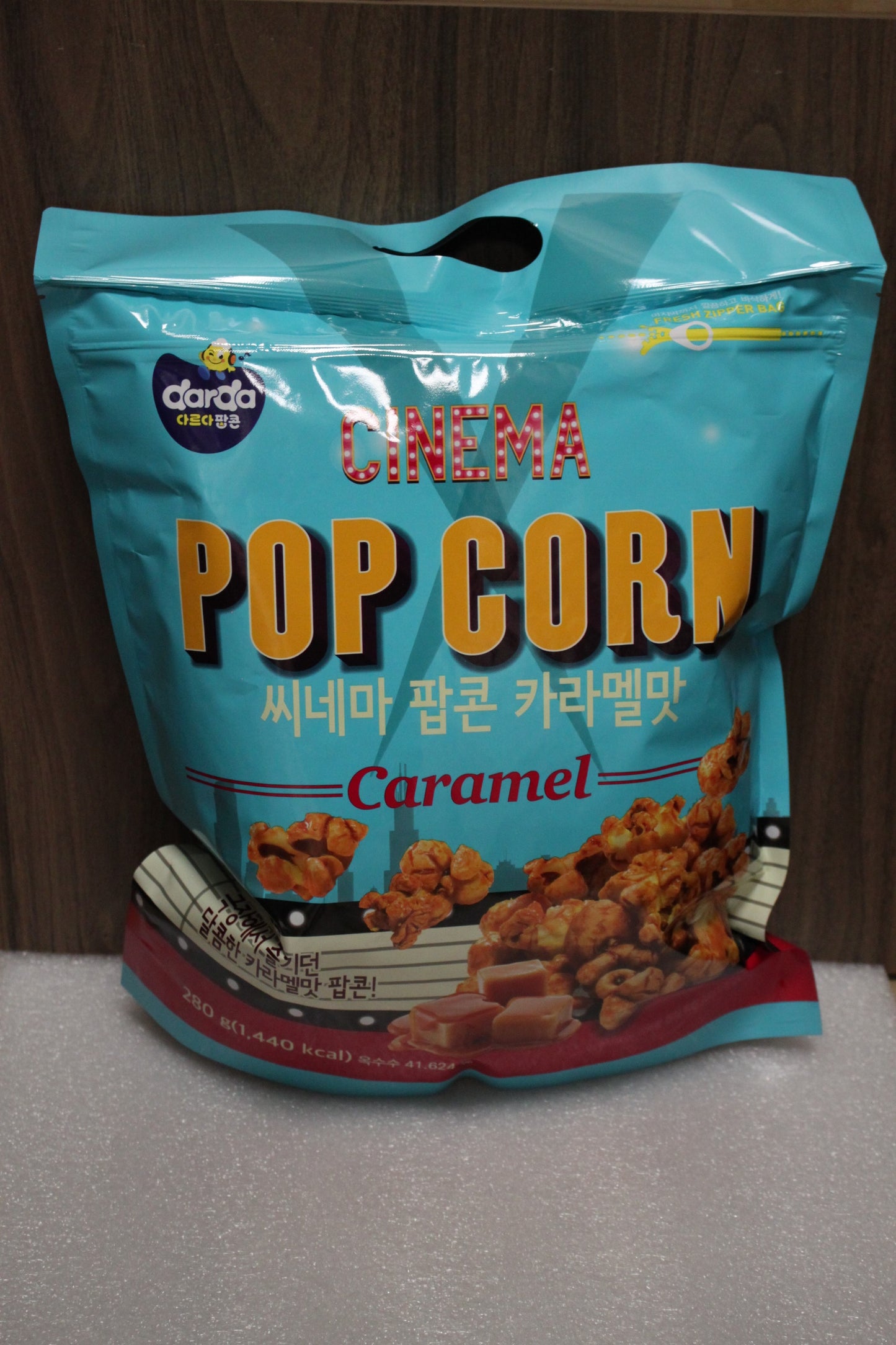 DARDA Kino-Popcorn im Zippack – Karamellgeschmack 280g