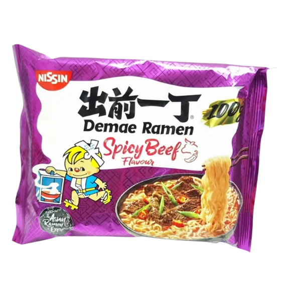 NISSIN Demae Ramen Spicy Beef 100g