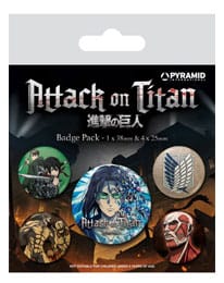 Attack on Titan Ansteck-Buttons 5er-Pack Season 4