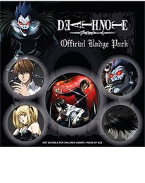 Death Note Ansteck-Buttons 5er-Pack
