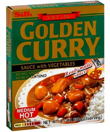 S&B Golden Curry Soße mit Gemüse mild 230g