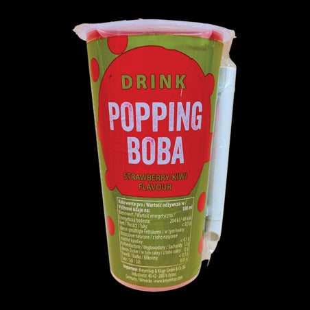OBOBA Popping Boba Drink, Strawberry & Kiwi 425ml