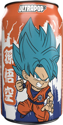 ULTRAPOP Erfrischungsgetränk,Dragon Ball, Strawberry-Banana Sparkling Soda, Goku 330ml