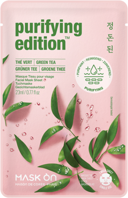 MASK ON Gesichtsmaske mit Grünem Tee, reinigende Tuchmaske