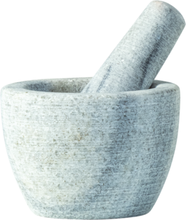 JADE TEMPLE Marmor Mörser mit Stössel