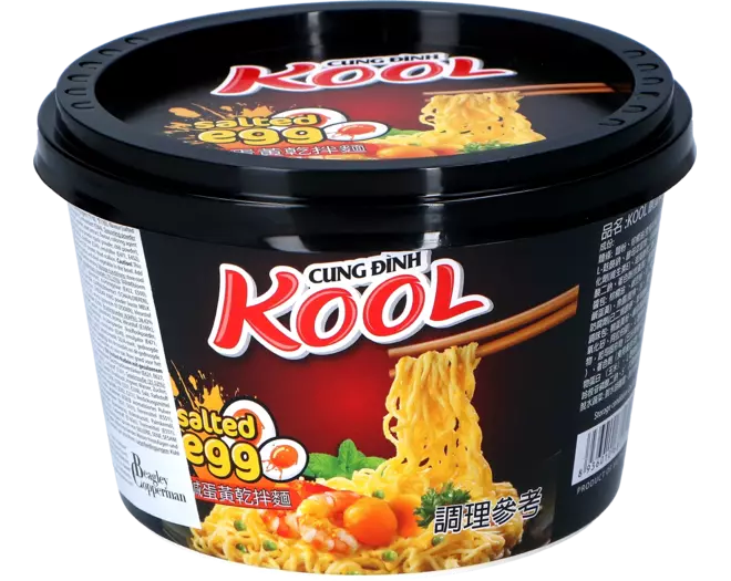 CUNG DìNH - KOOL BRAND Instantnudeln – Geschmack Gesalzenes Ei – Schüssel 90g