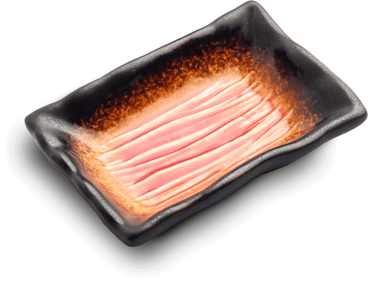 Sojasoßenschale Braun-Rot