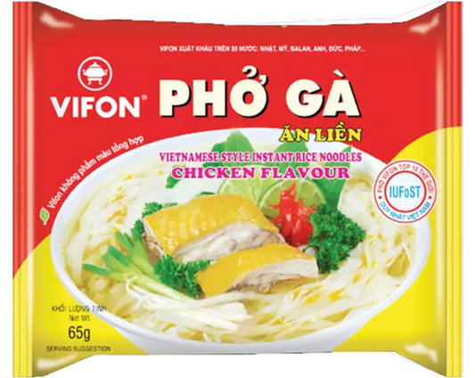 VIFON Instant-Reisnudeln mit Rindfleischgeschmack, Pho Bo 60g