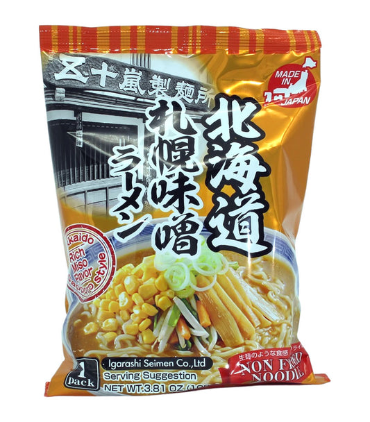 IGARASHI SEIMEN Instant Ramen mit Miso Sauce, (Sapporo Miso Ramen) 108g