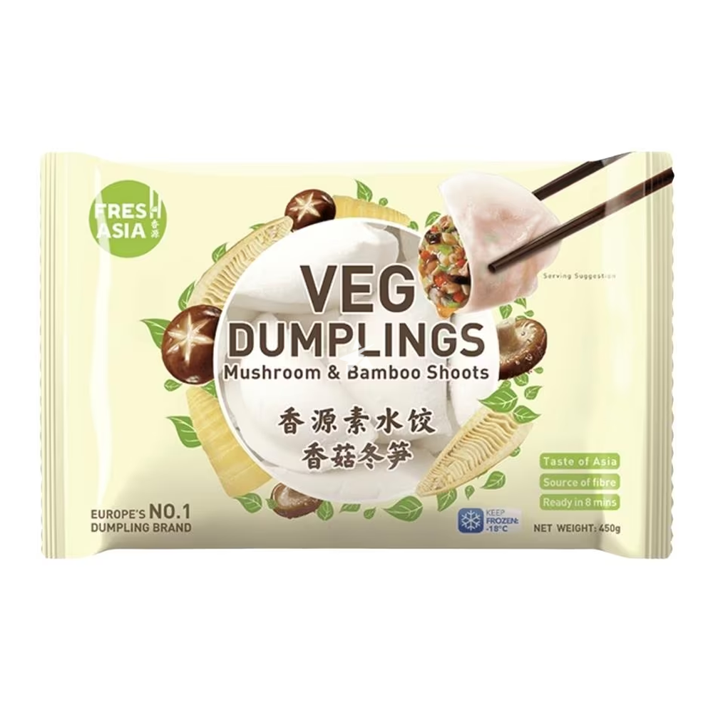 FRESH ASIA Dumplings Pilze & Bambussprossen 450g