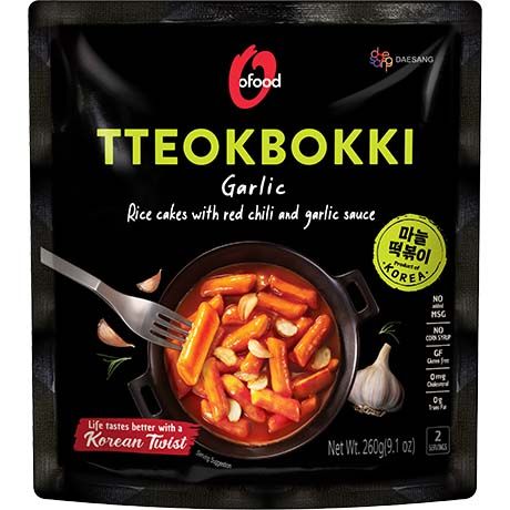 OFOOD Tteokbokki mit Chili & Knoblauchsoße 260g