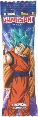 GUMISAN Spaghetti Fruchtgummi mit Tropicalgeschmack Dragon Ball, Goku 75g