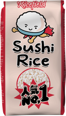 RICEFIELD Sushi Reis, Rundkorn Japonica 1kg