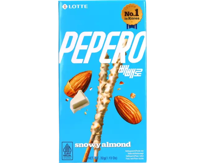 LOTTE Pepero Biscuit Stick Snowy Mandel 32g