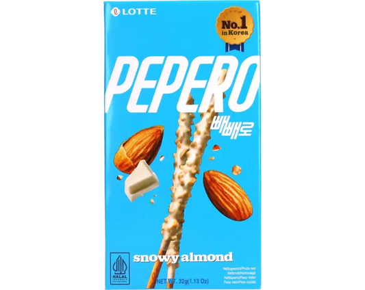 LOTTE Pepero Biscuit Stick Snowy Mandel 32g
