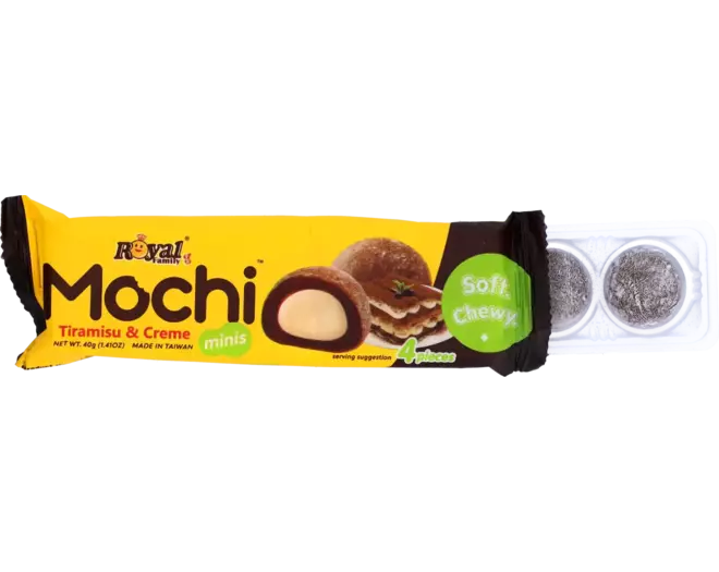 ROYAL FAMILY Mochi Mini Tiramisu & Creme Snackpackung 40g