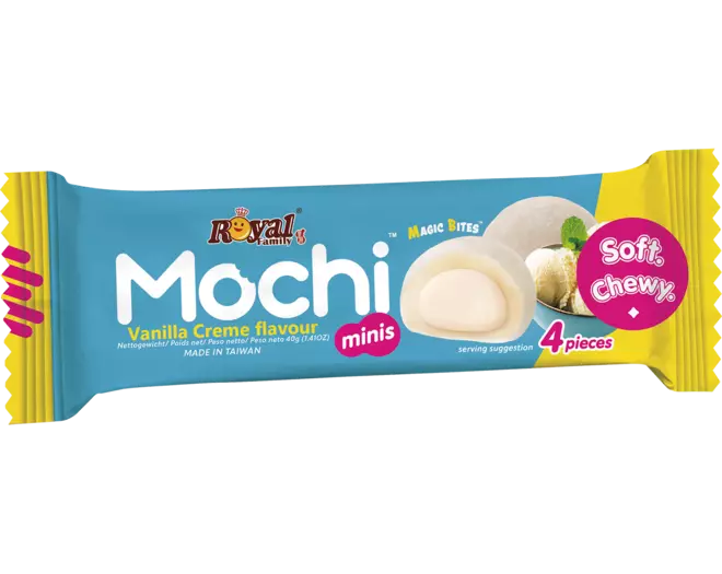 ROYAL FAMILY Mochi Mini Vanille Creme Snackpackung 40g