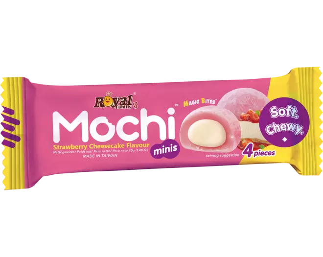 ROYAL FAMILY Mochi Mini Erdbeer Käsekuchen Snackpackung 40g