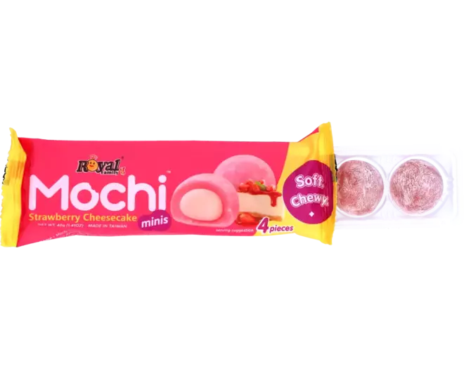 ROYAL FAMILY Mochi Mini Erdbeer Käsekuchen Snackpackung 40g