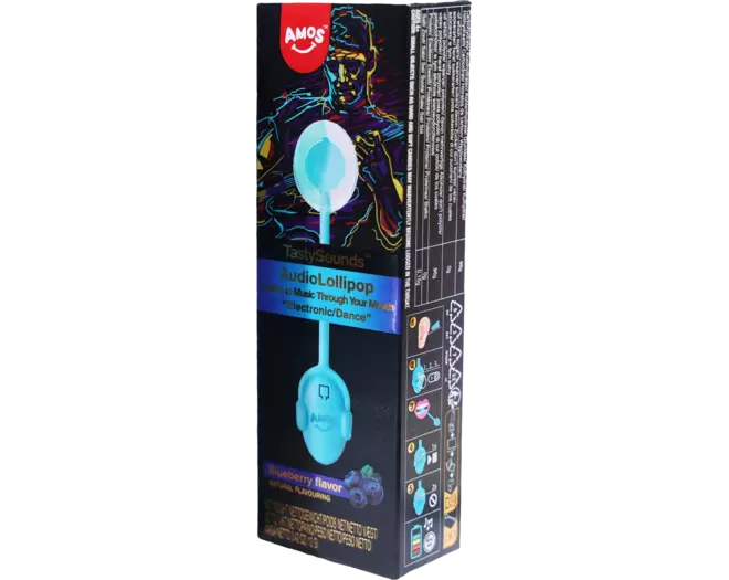 TASTY SOUNDS Lutscher mit Blaubeergeschmack und Musik – Rockmusik 12g