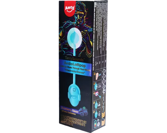 TASTY SOUNDS Lutscher mit Blaubeergeschmack und Musik – Rockmusik 12g
