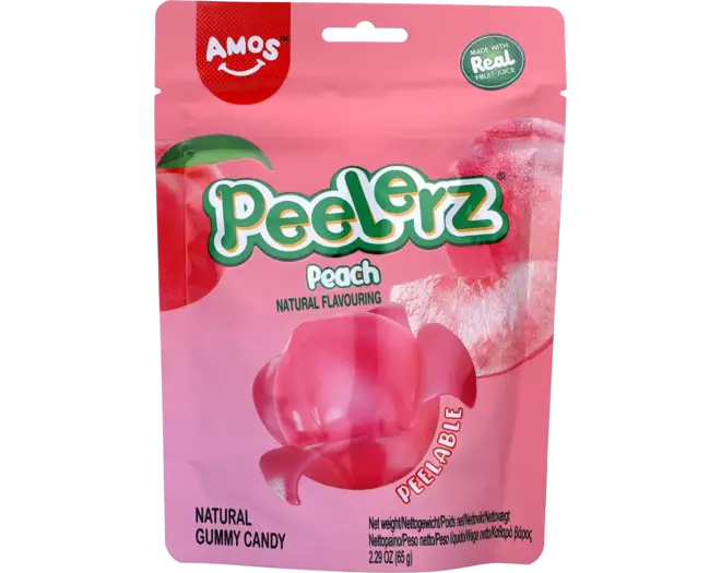 AMOS Peelerz Gummibärchen Pfirsich 65g