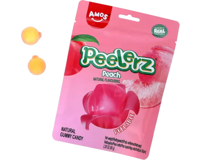 AMOS Peelerz Gummibärchen Pfirsich 65g