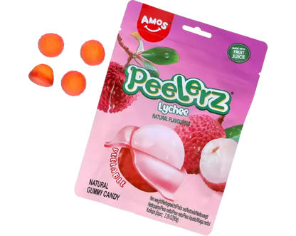 AMOS Peelerz Gummibärchen Lychee 65g