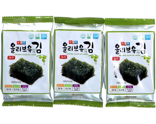 GARIMI Mit Olivenöl gewürzter Seetang-Snack 12g