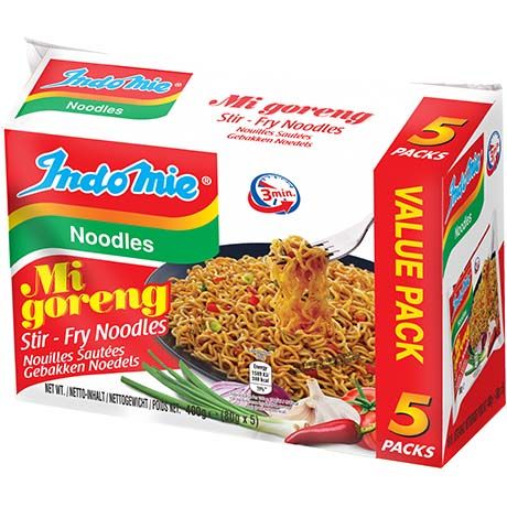 INDOMIE Instantnudeln Mi Goreng 5er-Pack 400g