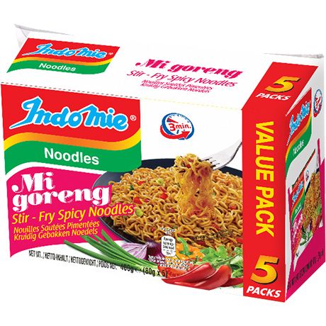 INDOMIE Instantnudeln Mi Goreng Pedas 5er-Pack 400g