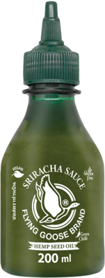 FLYING GOOSE Chilisauce, Sriracha, grün mit Hanfsamenöl 200ml
