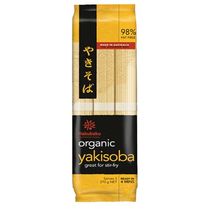 HAKUBAKU Bio Yakisoba Nudeln 270g