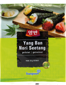 DONGWON Seetang, geröstet, für Sushi (Yaki Sushi Nori) 25g