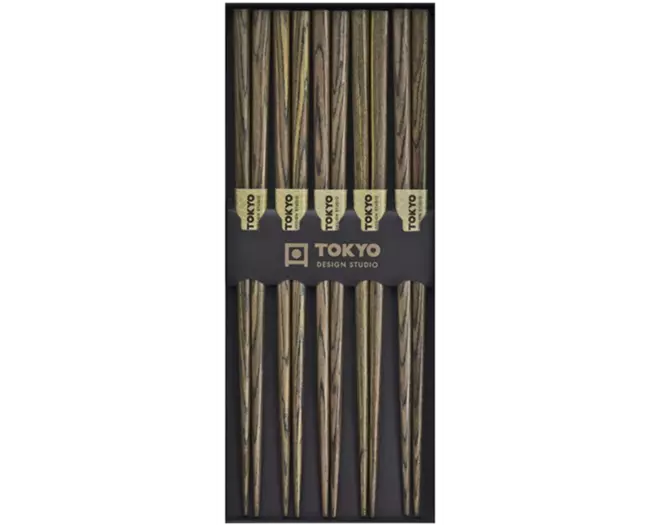 TOKYO DESIGN STUDIO Essstäbchen aus Holz – 5 Paar
