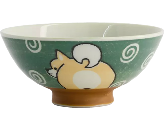 TOKYO DESIGN STUDIO Kawaii Schale, Reis Shiba-Dog Grün (500ml)