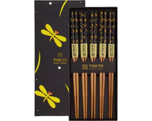 TOKYO DESIGN STUDIO Essstäbchen-Geschenkset Gelbe Libelle