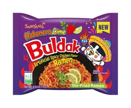 SAMYANG Buldak - Instant Nudeln Scharfes Huhn Habanero Limette 150g
