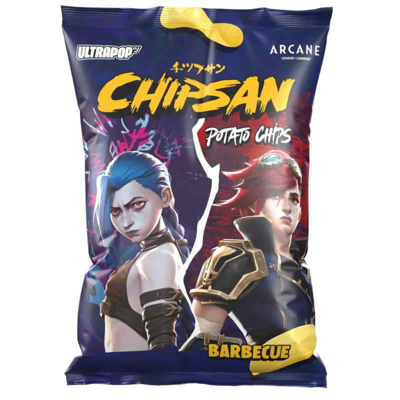 CHIPSAN Kartoffel Chips, Barbecue Flavor Arcane, Jinx & Vi 110g