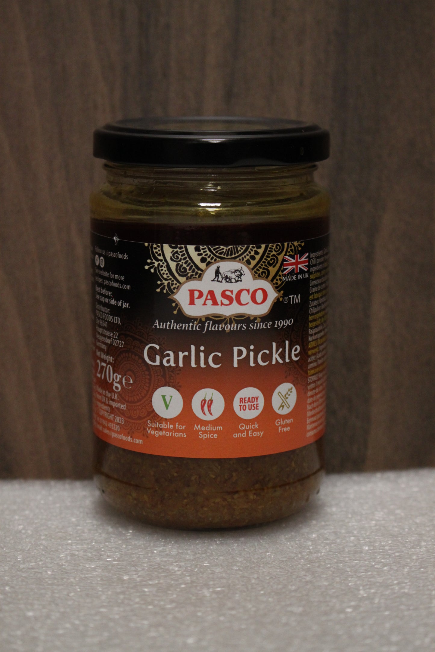 PASCO Knoblauch Essiggurke 270g