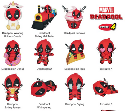  Deadpool PVC-Taschenanhänger Series 4