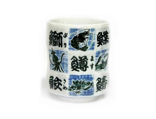 TAISAN Teebecher mit Schrift und Fisch Dia:8,3xH:10,3cm 350ml