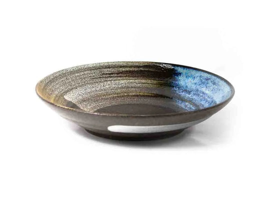 TAISAN Teller Tief | Schwarz-Grau Porzellan