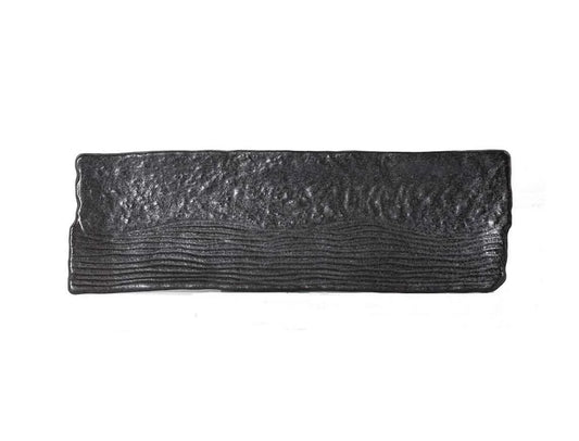  Teller, viereckig schwarz: 32.5X10.5X2cm